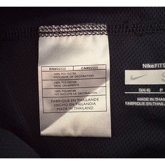 Nike NWT Dri-Fit Navy Blue Wide Leg Cropped Workout Pants Capri Y2K Size Small - Picture 5 of 12